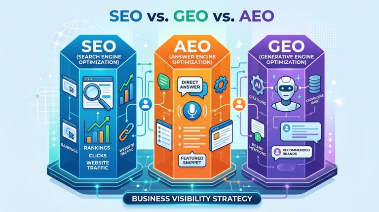 SEO vs. GEO vs. AEO